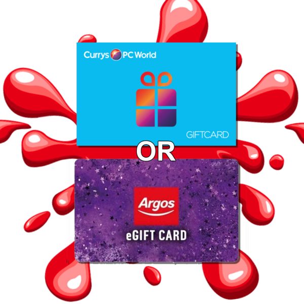 £250 CURRYSPCWORLD OR ARGOS GIFT CARD! 1 JAMMY The UKs Leading