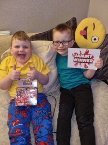 Bretts Boys Loved His Pokemon Win!