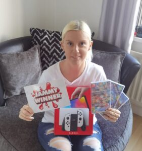 Emma Won a Switch OLED Bundle!
