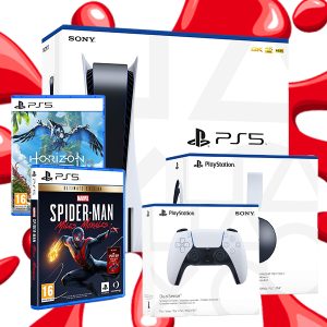 SONY PS5 BUNDLE - 2 GAMES, EXTRA PAD, HEADPHONES #27