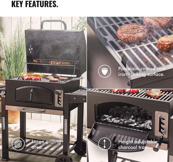 CHARCOAL BBQ / GRILL & SMOKER BY VONHAUS - Image 2