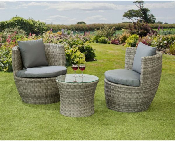 RATTAN WICKER BISTRO GARDEN PATIO SET - Image 5