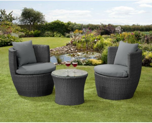 RATTAN WICKER BISTRO GARDEN PATIO SET - Image 4
