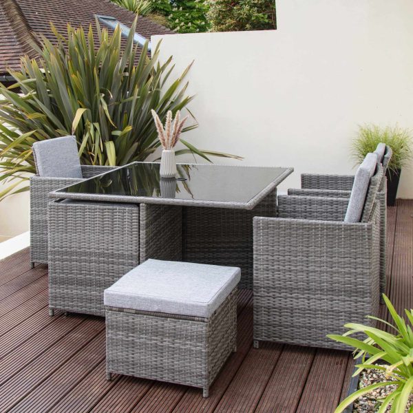 8 SEATER RATTAN CUBE GARDEN SET - Image 6