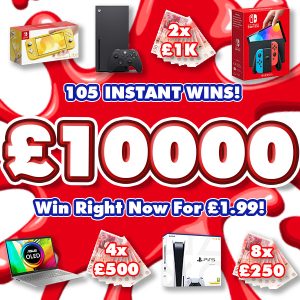 £10000 CASH WITH 105 INSTANT WINS!
