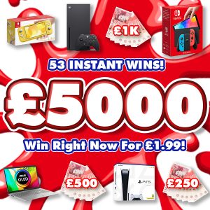 £5000 CASH WITH 53 INSTANT WINS!