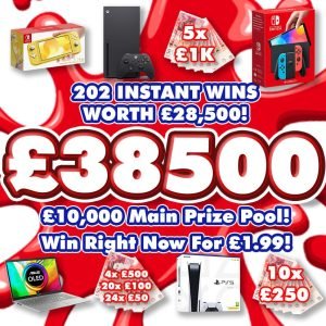 £28,500 INSTANT WINS & £10,000 MAIN PRIZE SPLIT!