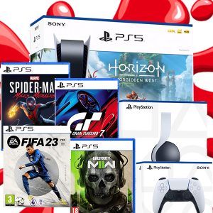 SONY PS5 BUNDLE - 5 GAMES, EXTRA PAD, HEADPHONES