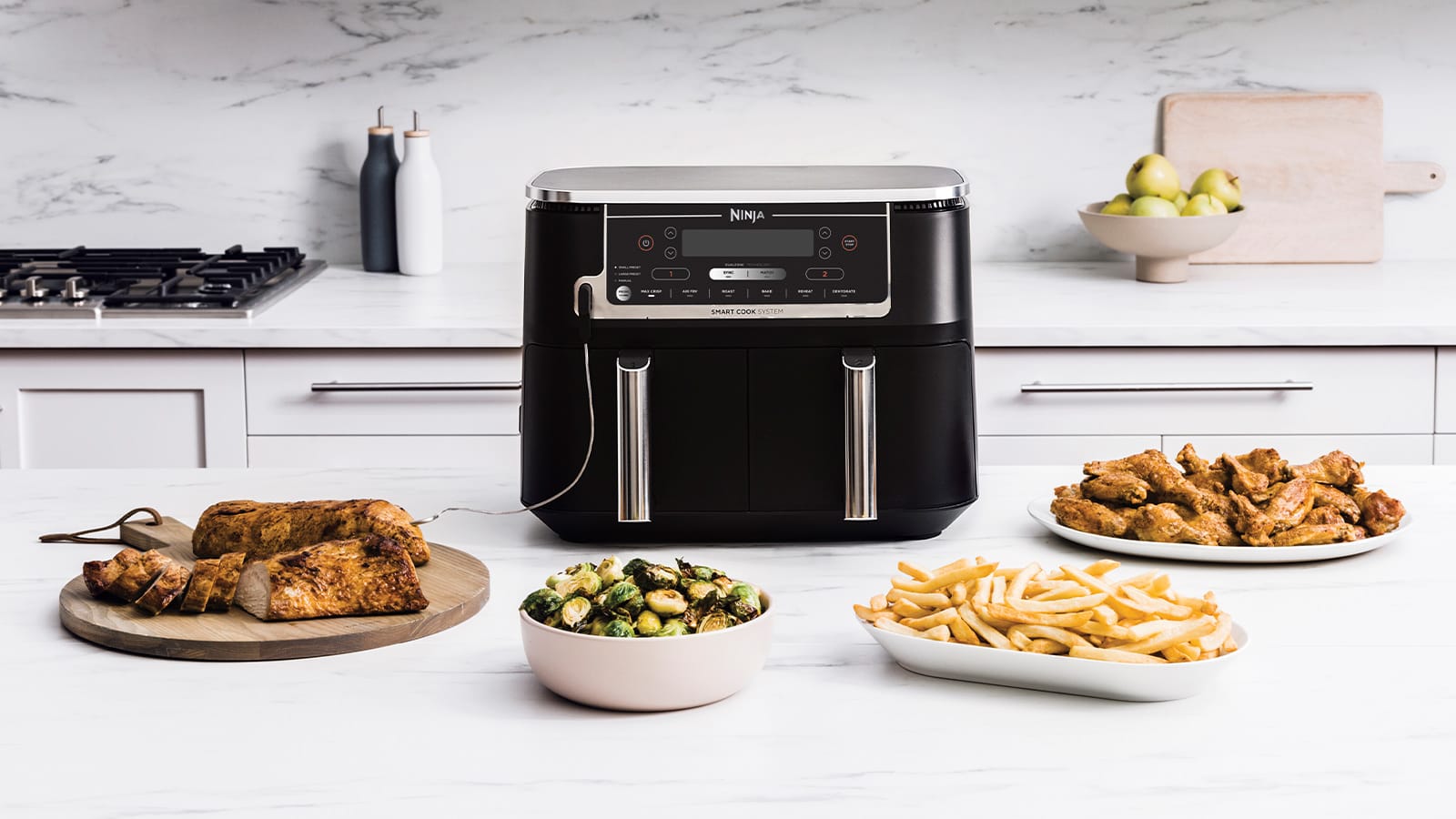 Ninja AF451UK Foodi Max 9.5L Dual Zone Air Fryer with Smart Cook