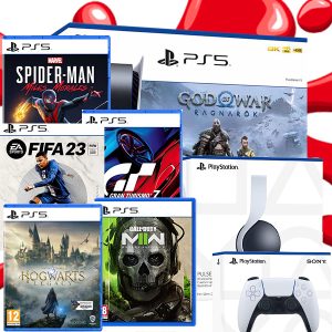 SONY PS5 MEGA BUNDLE - 6 GAMES, EXTRA PAD, HEADPHONES!