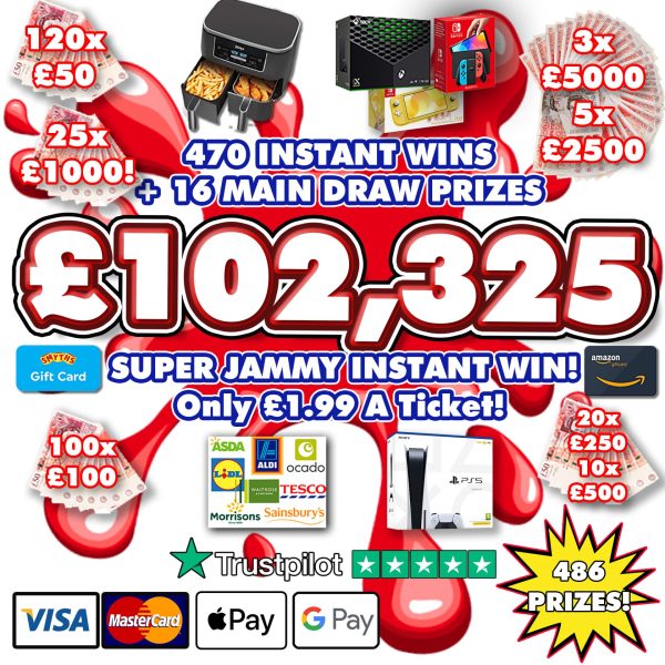 THE MEGA EASTER £102,325 INSTANT WIN!