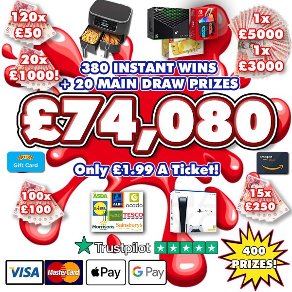 £74,080 MEGA INSTANT WIN!
