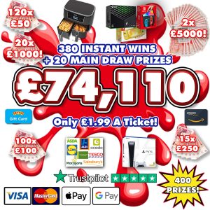 THE £74,110 JAMMY INSTANT WIN!