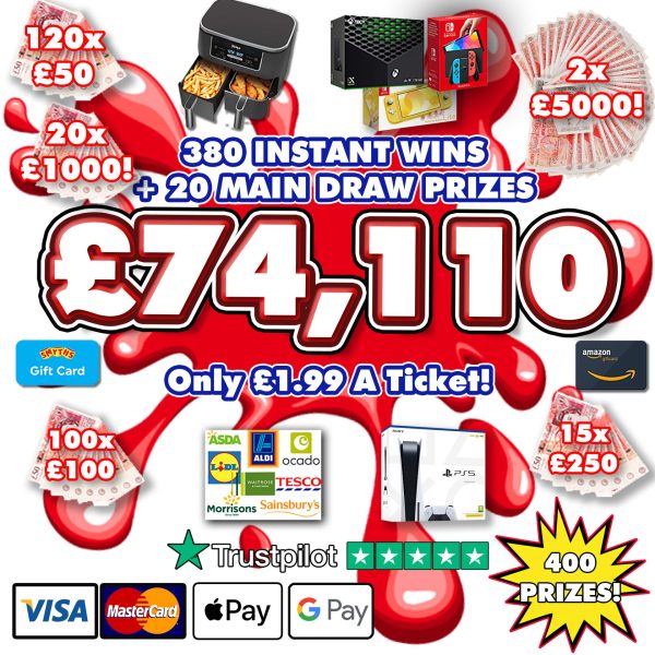 THE £74,110 JAMMY INSTANT WIN!