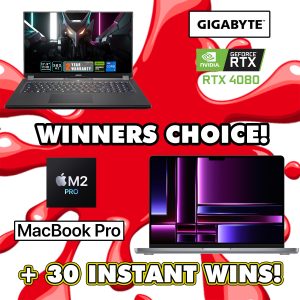 MACBOOK PRO 14" OR GIGABYTE 4080 GAMING LAPTOP OR £2000 CASH!