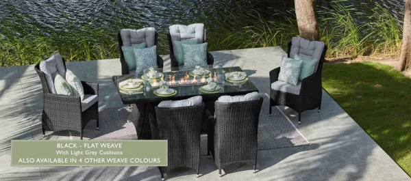 MODA TURNBURY 6 SEAT FIREPIT DINING TABLE SET + 40 INSTANTS! - Image 10