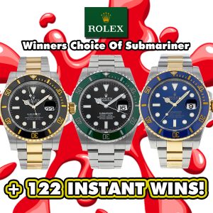 CHOICE OF ROLEX SUBMARINER DATE OR £13,000 CASH!