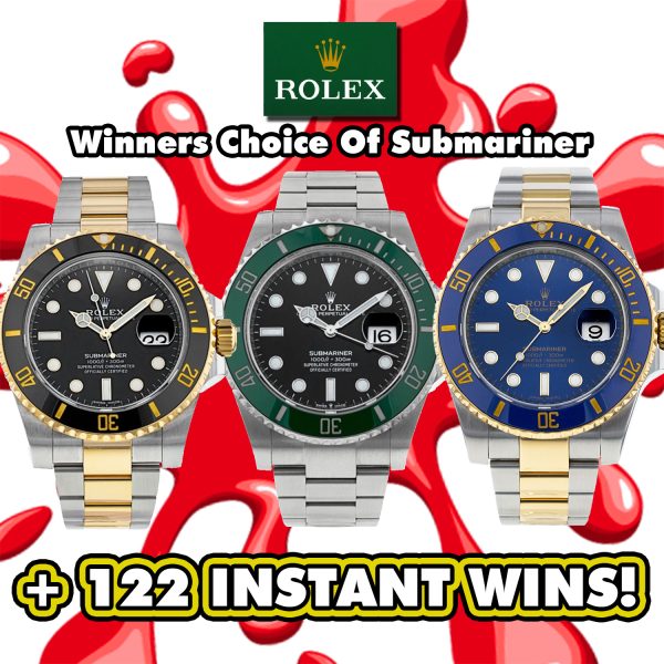 CHOICE OF ROLEX SUBMARINER DATE OR £13,000 CASH!