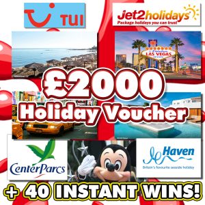 £2000 2024 HOLIDAY! - TUI / JET2 / CPARCS / HAVEN + INSTANT WINS