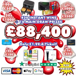 £86,900 MEGA JAMMY COMPETITION WITH 420 INSTANT WINS! #5