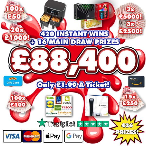 £86,900 MEGA JAMMY COMPETITION WITH 420 INSTANT WINS! #5