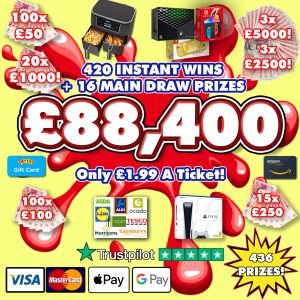£88,400 MEGA JAMMY COMPETITION WITH 420 INSTANT WINS! #7
