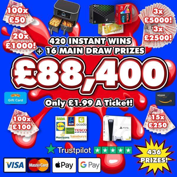 £88,400 MEGA JAMMY COMPETITION WITH 420 INSTANT WINS! #8