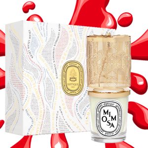 DIPTYQUE HOLIDAY LANTERN - MIMOSA CANDLE SET!