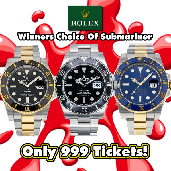 HIGH ROLLER CHOICE OF ROLEX SUBMARINER DATE OR £12K CASH!