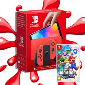 NINTENDO SWITCH OLED MARIO LIMITED EDITION WITH MARIO WONDER GAME!!