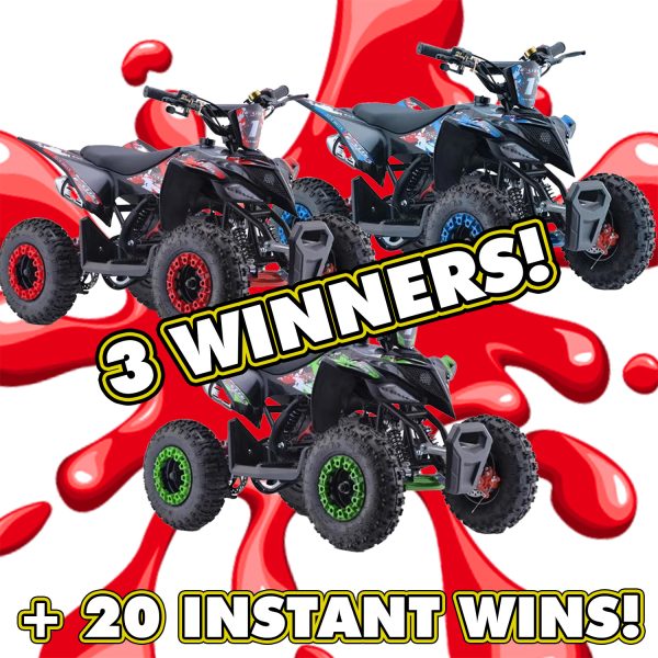FUN BIKES EXCITE 50CC KIDS QUAD! 3 WINNERS + INSTANTS!