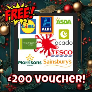 DAY 12 - JAMMY DAYS OF CHRISTMAS - £200 SUPERMARKET SPEND!