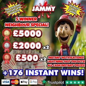 MEGA 5 WINNER NEIGHBOUR DRAW + 176 INSTANT WINS!