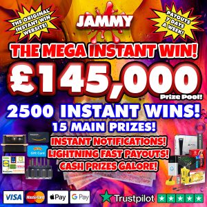 THE JAMMY MEGA INSTANT WIN COMP - 2500 INSTANT PRIZES!