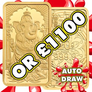 GOLD BULLION 20g BAR OR £1100 INSTANT CASH - AUTO DRAW