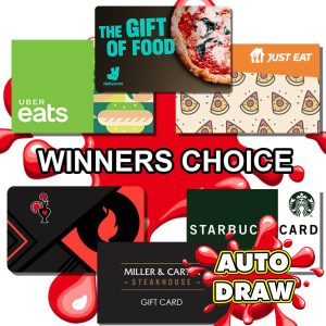 DINNER ON JAMMY! £100 GIFT CARD #1 - AUTO DRAW!