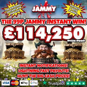 THE MEGA 99P INSTANT WIN - £114,250 PRIZE POOL!