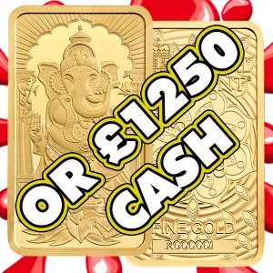 GOLD BULLION 20g BAR OR £1250 INSTANT CASH!