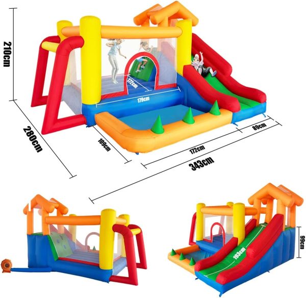 BOUNCY CASTLE WITH SLIDE, BALL PITT, FOOTBALL GOAL + MORE! - Image 5