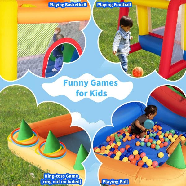 BOUNCY CASTLE WITH SLIDE, BALL PITT, FOOTBALL GOAL + MORE! - Image 2
