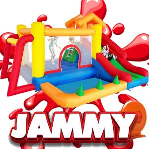 BOUNCY CASTLE WITH SLIDE, BALL PITT, FOOTBALL GOAL + MORE!
