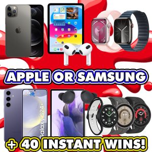 IPHONE 15 PRO OR SAMSUNG S24+ MEGA TECH BUNDLE + INSTANT WINS!