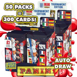 PANINI EURO24 OFFICIAL TRADING CARDS - 50 PACKETS - AUTO DRAW!
