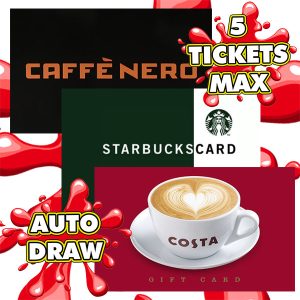 £100 COFFEE SHOP VOUCHER - AUTO DRAW!