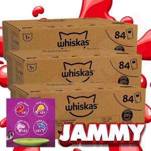252 85g WISKAS CAT FOOD POUCHES!