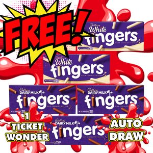 JAMMY FREEBIE - CADBURYS FINGERS BUNDLE - AUTO DRAW!