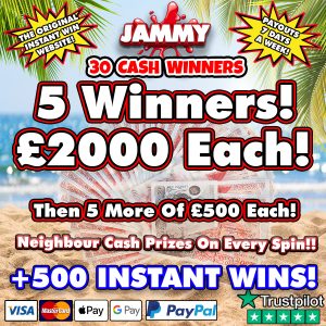 5 WINNERS OF £2K! + 5 WINS OF £500 + NEIGHBOUR DRAW + BIG INSTANT WINS!
