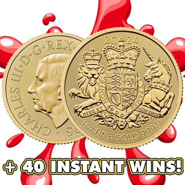 ROYAL MINT 1oz GOLD ROYAL ARMS BULLION COIN! + INSTANT WINS!