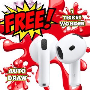 JAMMY FREEBIE! - APPLE AIRPODS 4! - 1 TICKET PER PLAYER!