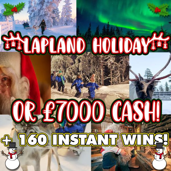 ULTIMATE LAPLAND HOLIDAY FOR 4 & INSTANT WINS!